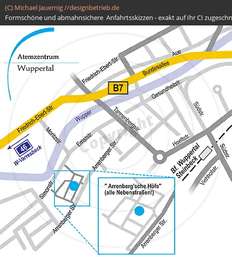 Anfahrtsskizzen erstellen / Anfahrtsskizze Wuppertal   Löwenstein Medical GmbH & Co. KG (119)