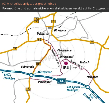 Anfahrtsskizzen erstellen / Anfahrtsskizze Weimar übersichtskarte   IBU tec (141)