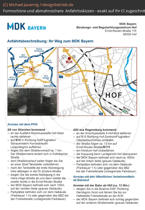Anfahrtsskizzen erstellen / Anfahrtsskizze Hof Ernst-Reuter-Straße   MDK Bayern (383)