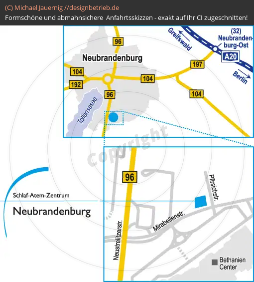 Lageplan Neubrandenburg Schlaf-Atem-Zentrum Löwenstein Medical GmbH & Co. KG (447)
