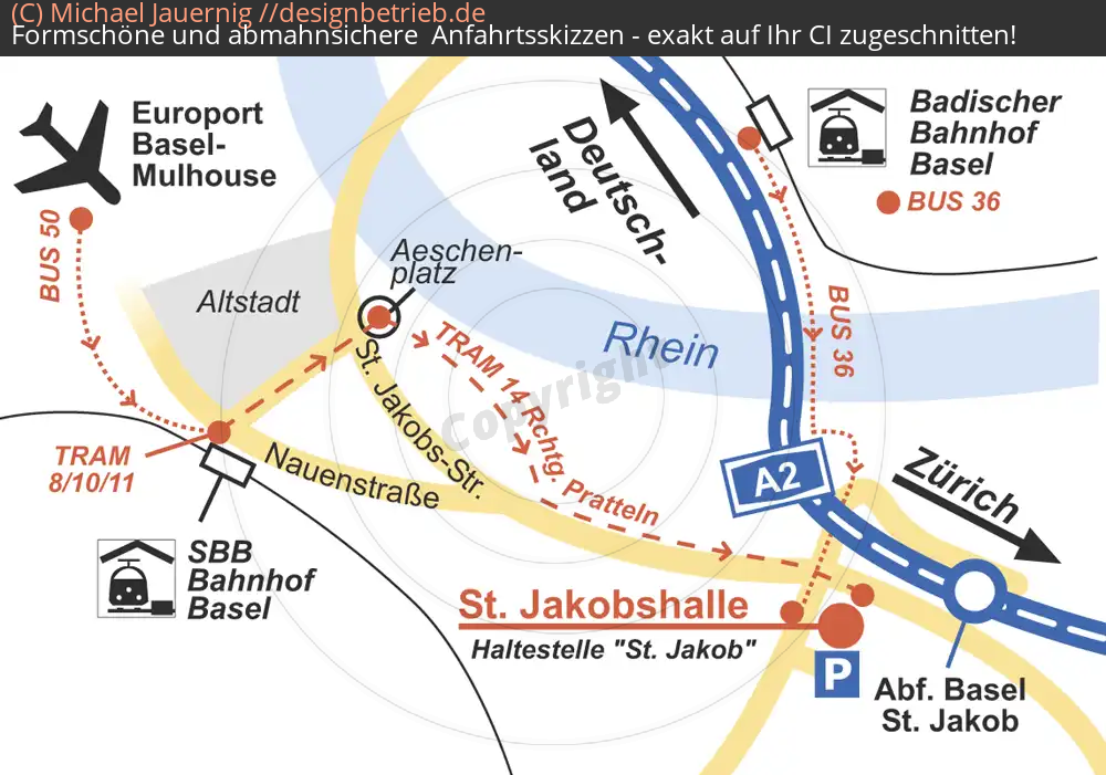 Anfahrtsskizzen erstellen / Anfahrtsskizze Basel   (St. Jakobshalle) (6)