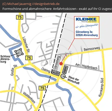 Anfahrtsskizzen erstellen / Anfahrtsskizze Ahrensburg   Kleinke GmbH (63)