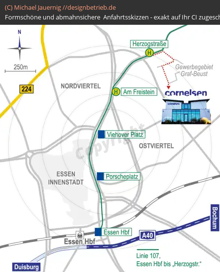 Lageplan Essen ÖPNV-Verbindung | Cornelsen Umwelttechnologie GmbH (661)