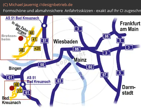 Anfahrtsskizzen erstellen / Anfahrtsskizze Bretzenheim / Bad-Kreuznach   BUSCH MICROSYSTEMS CONSULT GMBH (91)
